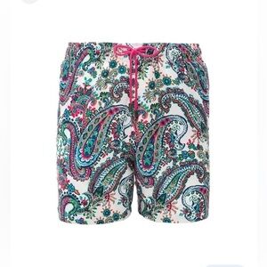98 Coast Av Aloha Waves Swim Trunks Multi Color Printed Drawstring Boys
